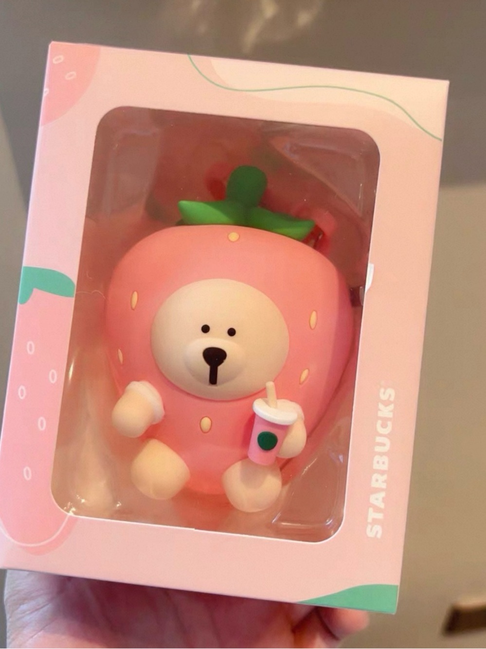 Starbucks Pink Strawberry Bear keychain